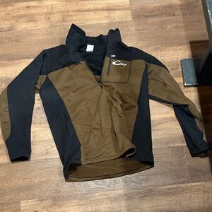 Drake Brown and Black Quarter-Zip Pullover